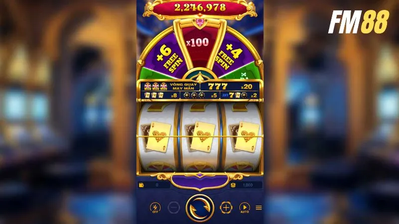 Game vòng quay hoàng gia được thiết kế đậm chất quý tộc xa hoa sang trọng